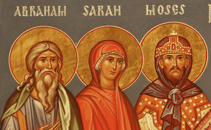 Icon of Abraham, Sarah, and Moses