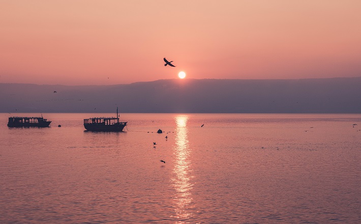 Sea of Galilee at sunset