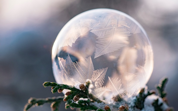 frozen glass ball