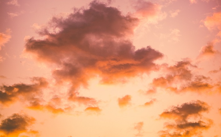 pink sky with clouds