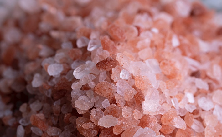 Pink salt close-up