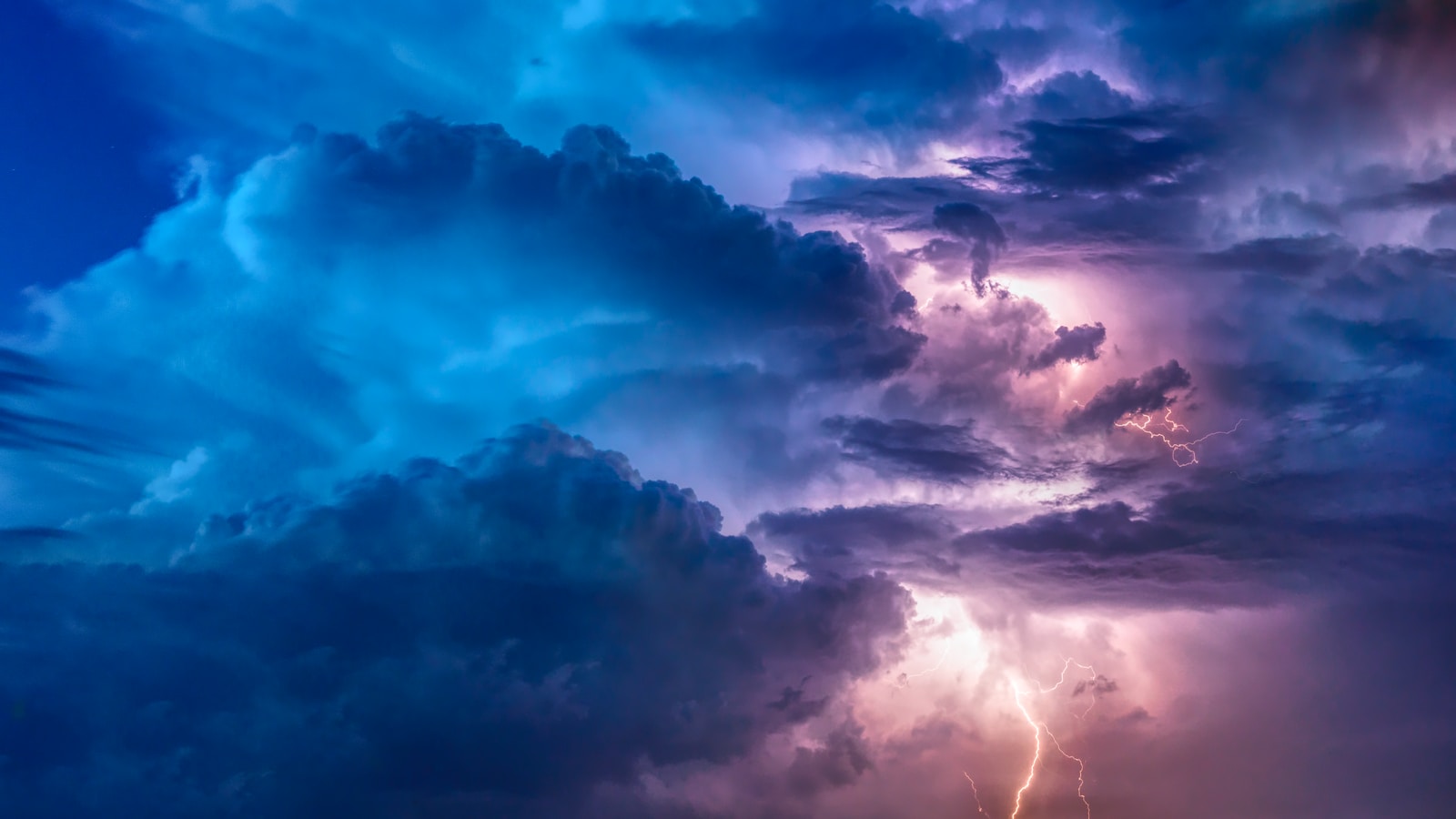 storm clouds with lightning