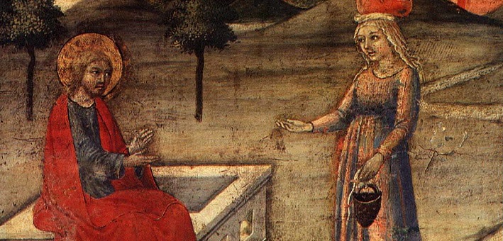 Woman at the well with Jesus