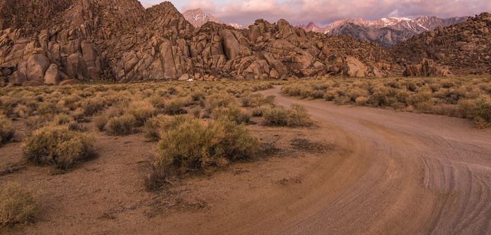 dirt road in a desert