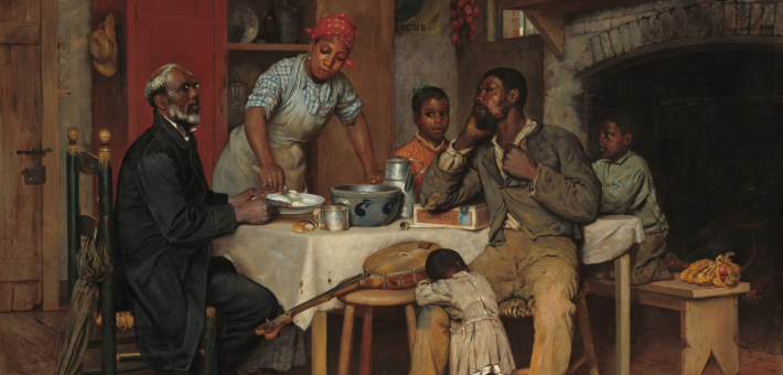 Detail from Richard Norris Brooke's A Pastoral Visit, 1881