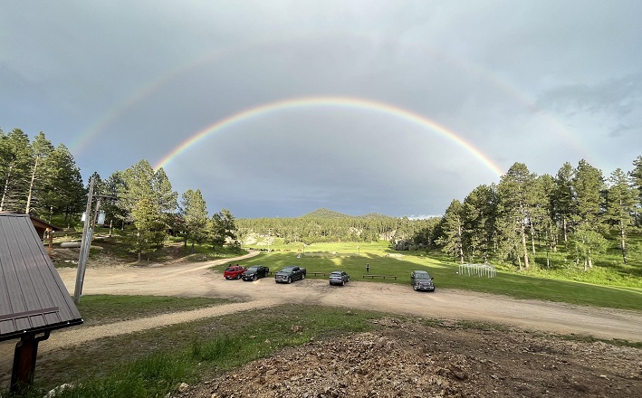 Double rainbow in Custer, South Dakota