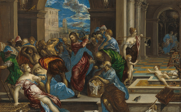 Christ Cleansing the Temple, El Greco, before 1570.