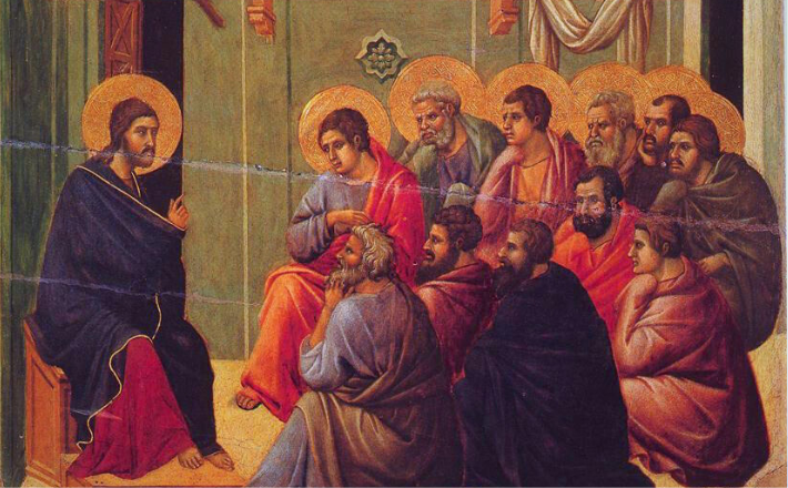 Christ Taking Leave of the Apostles by Duccio di Buoninsegna