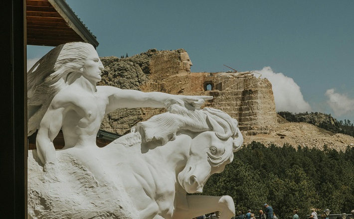 Crazy Horse sculpture in Black Hills, South Dakota