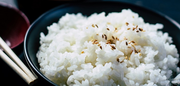 rice in a bowl with sesame seeds (Bread of Life)