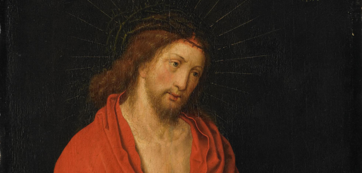 Lucas van Leyden: Detail from Inner left wing of a diptych with Christ as the Man of Sorrows