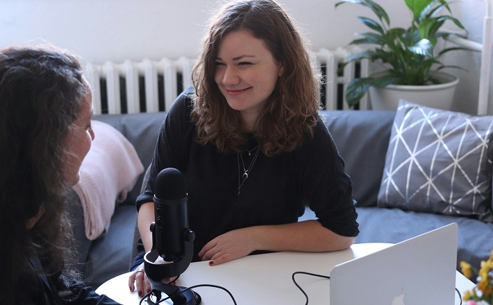 Interview-style preaching - two women talking to each other on camera