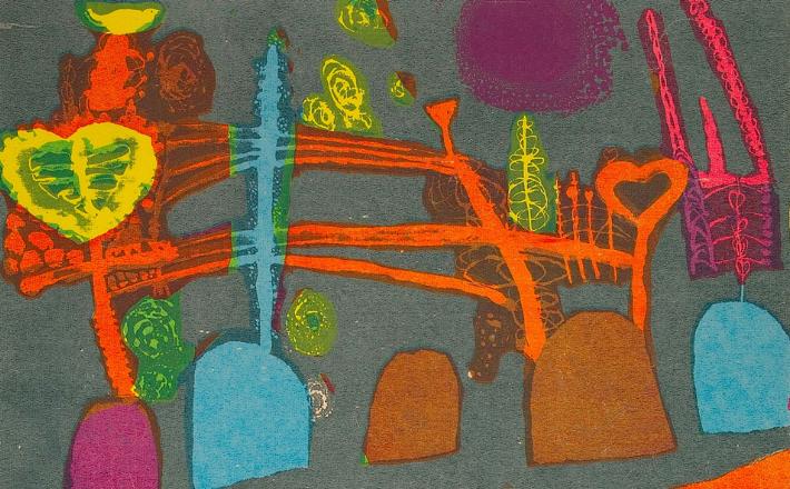 Detail from Corita Kent's 