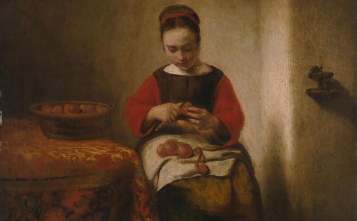 Detail from Nicolaes Maes' 