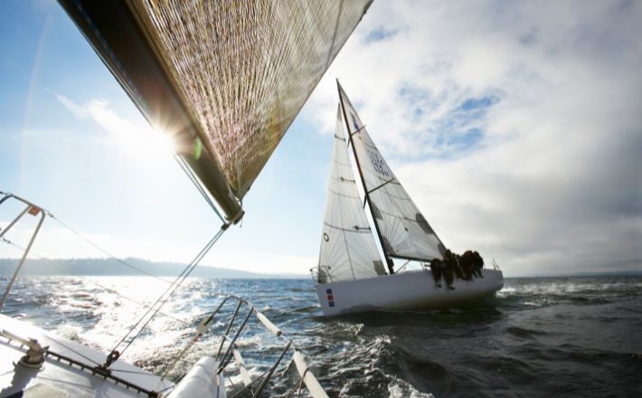Sailboat on open water