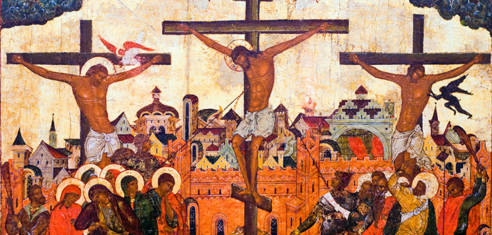 Orthodox icon of Jesus on the cross