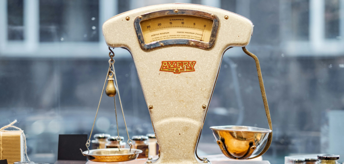 photo of a balanced scale